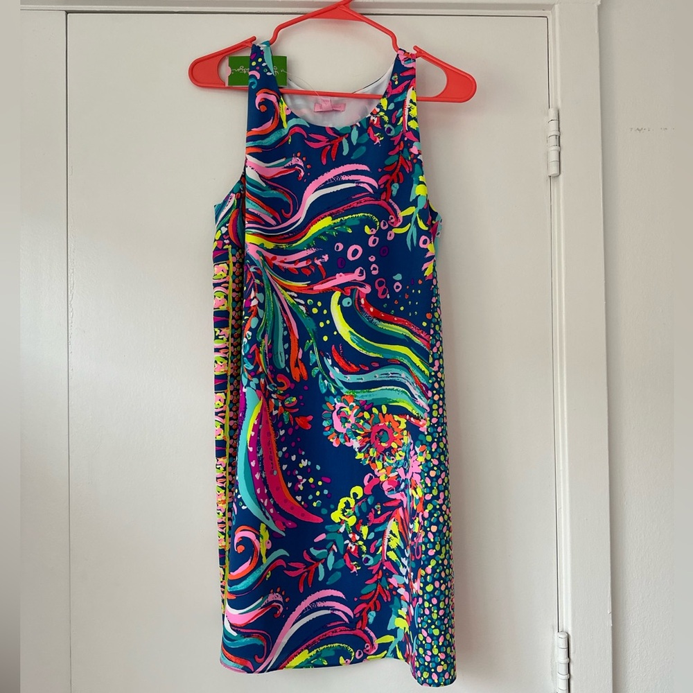 HTF! NWT! Lilly Pulitzer Jackie Silk Shift Dress in Beach Loot